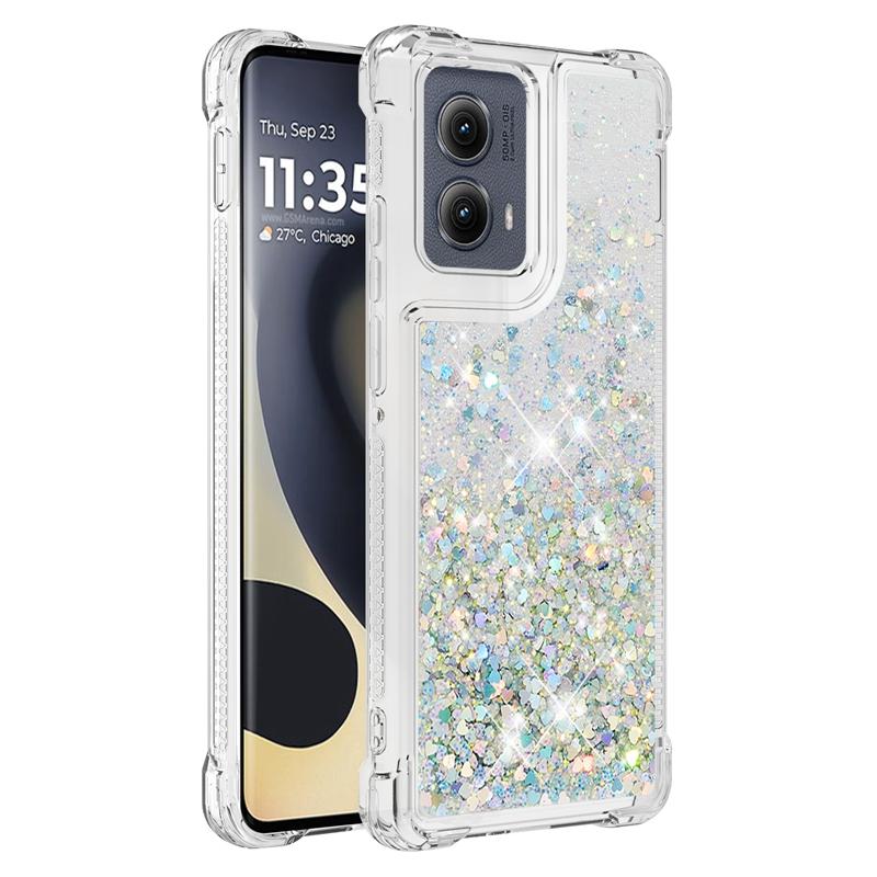 Edge 5G 2024 Case on For Fundas Motorola Edge 2024 Cover Bling Glitter Dynamic Liquid Case For Moto Edge2024 5G Phone Cases Etui