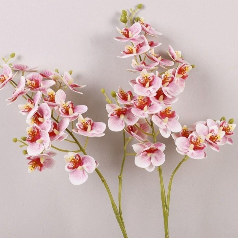 21 Heads Artificial Phalaenopsis Branches Real Touch Fake Mini Flowers Balcony Decor