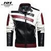 A autumn and winter boys' leather jacket, European and American large-size men's PU coat, velvet thin locomotive fat jacket tide
