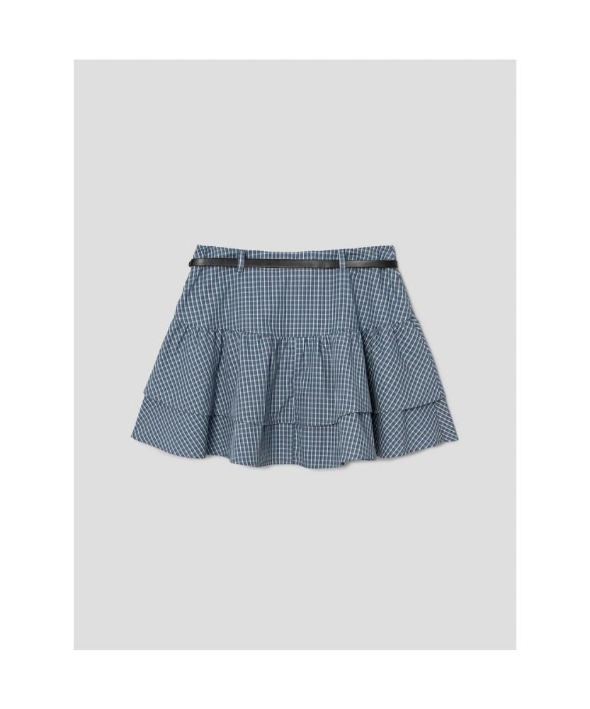 8seconds Blue Checkered Mini Skirt