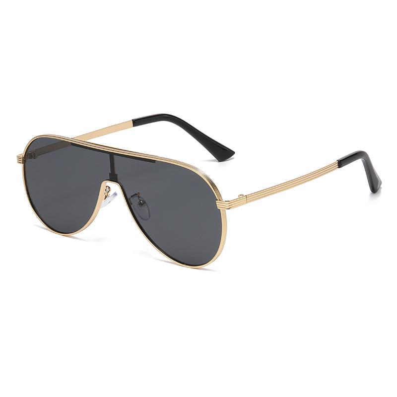 New Metallic Texture Fashionable And Versatile Retro Sunglasses - Uv-protective Sunglasses 2524