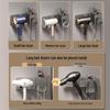 Punch-Free Wall-Mounted Hair Dryer Rack with Storage Shelf
