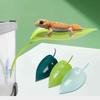 Frog Habitat Leaf Suction Cup Reptile Basking Area Resting Terrace Tank Accessories Simulated Leaves For Geckos Frog Tank