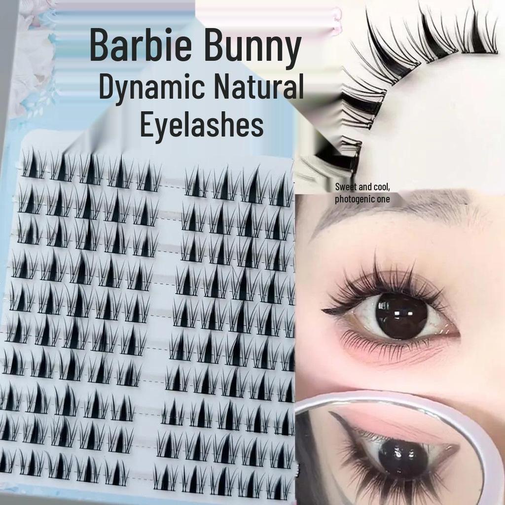 Barbie Rabbit Series Glue-Free Segmented Single Cluster False Eyelashes - Pure Desire Style for Beginners