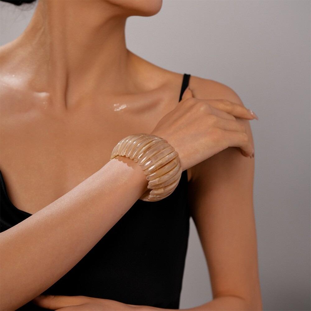 Wide Size Bohemian Bracelet Acrylic Material Retro Hand Ring  Fashion Accessories