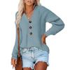 2025 Autumn/Winter Women's V-Neck Button Knit Sweater - European/American Style