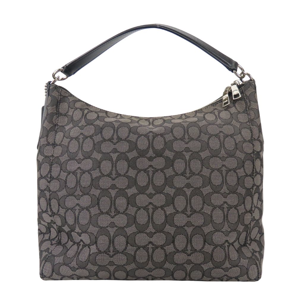 Used COACH Shoulder Bag Signature F55365 canvas/leather gray black