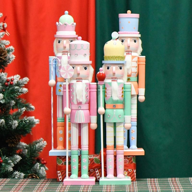Intricately Carves Wood Soldier Christmas Soldier Festival Christmas  Soldier Decorations Fine Craft