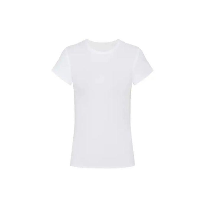

Women s Slim-Fit Short Sleeve Sports Top Small білий