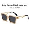 Millionaire Square Sunglasses With Uv400 Polarized Lenses For Fashionable Summer Wear