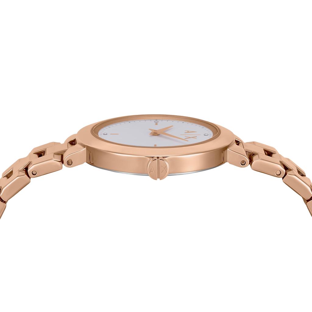 Armani Exchange Women's Two-Hand Rose Gold Tone Stainless Steel Gift Set AX7175SET