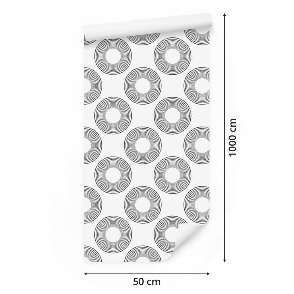 Geometric and circles wallpaper for living room and bedroom 50x1000