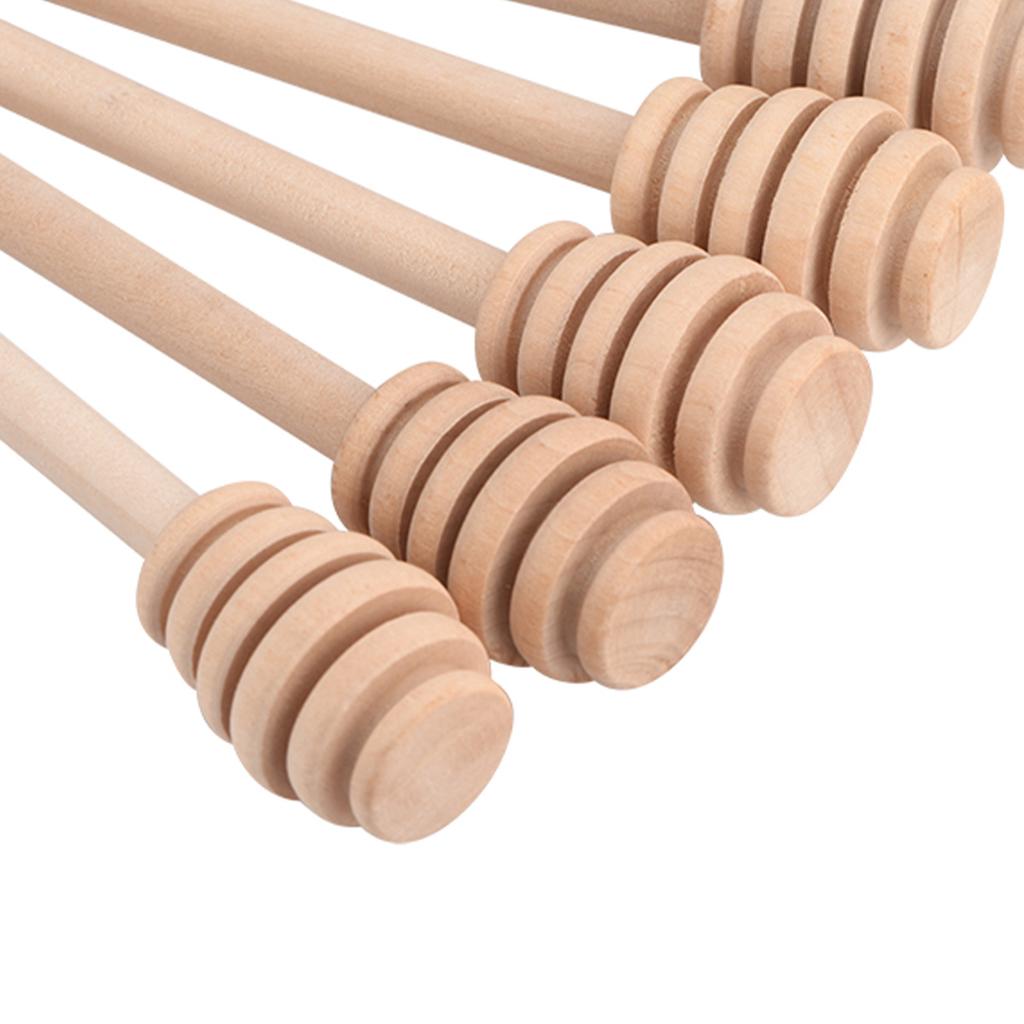50Pcs/set Household Wooden Jam Honey Dipper Jar Dispensing Collecting Stirring Rod Stick 16cm
