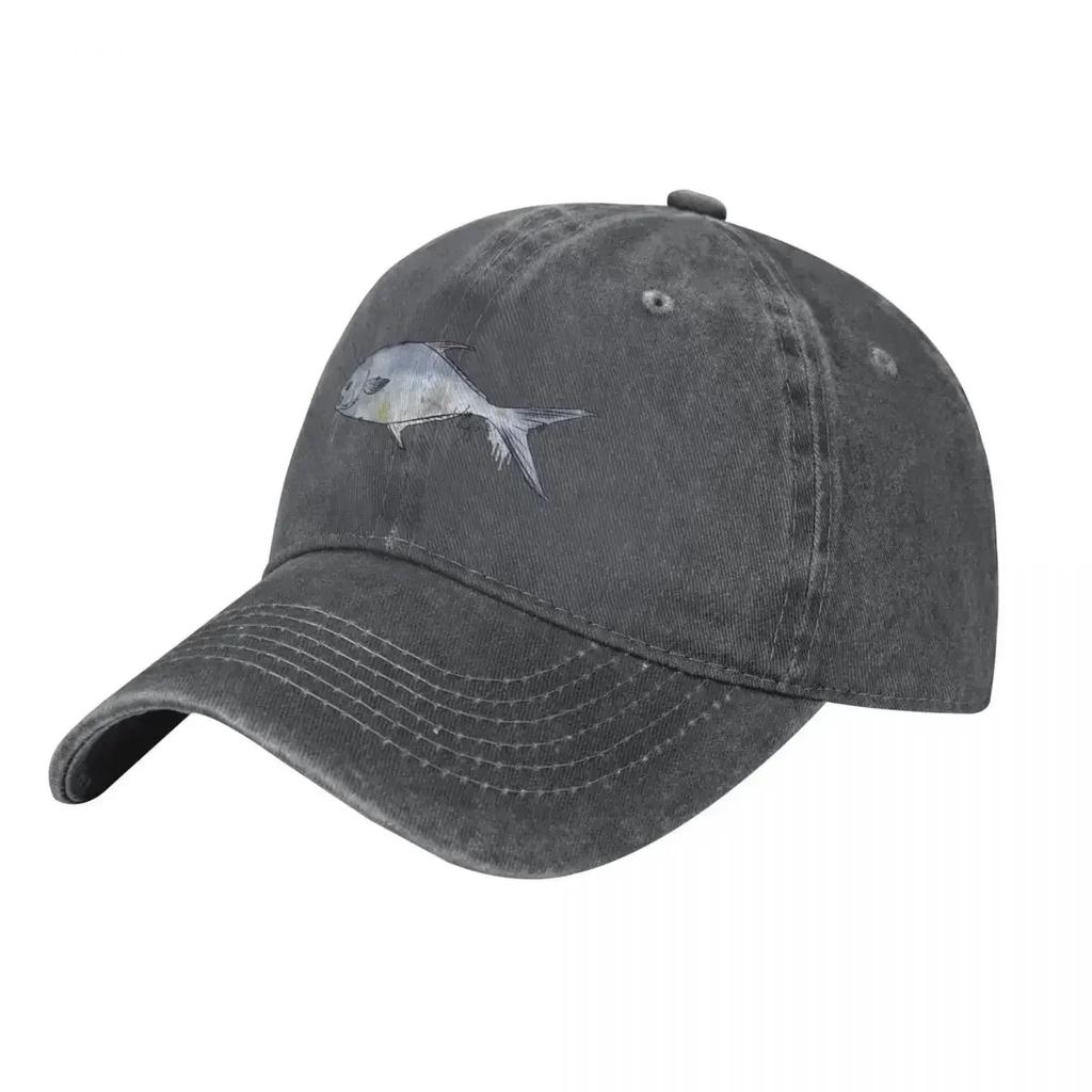 Permit Fish Illustration Baseball Cap New Hat Sunhat Dropshipping Winter Hat Unisexs Womens