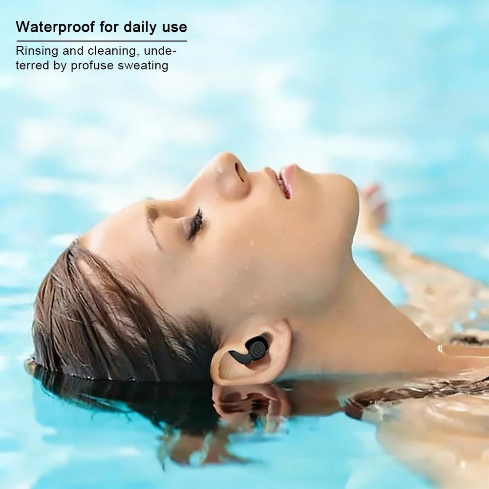 3Layer Anti Noise Silicone Soundproof Earplugs Waterproof Swimming Ear Plugs For Sleeping Diving Surf Soft Comfort Ear Protector
