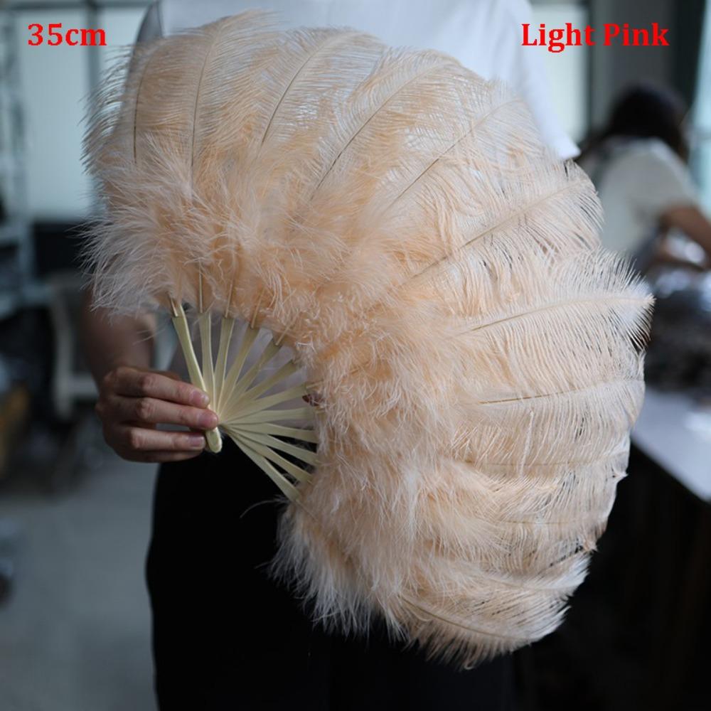 30*52cm 35*60cm Folding Fan 12 Bones Carnival Belly Dance Stage Fan New Handheld Feather Fan