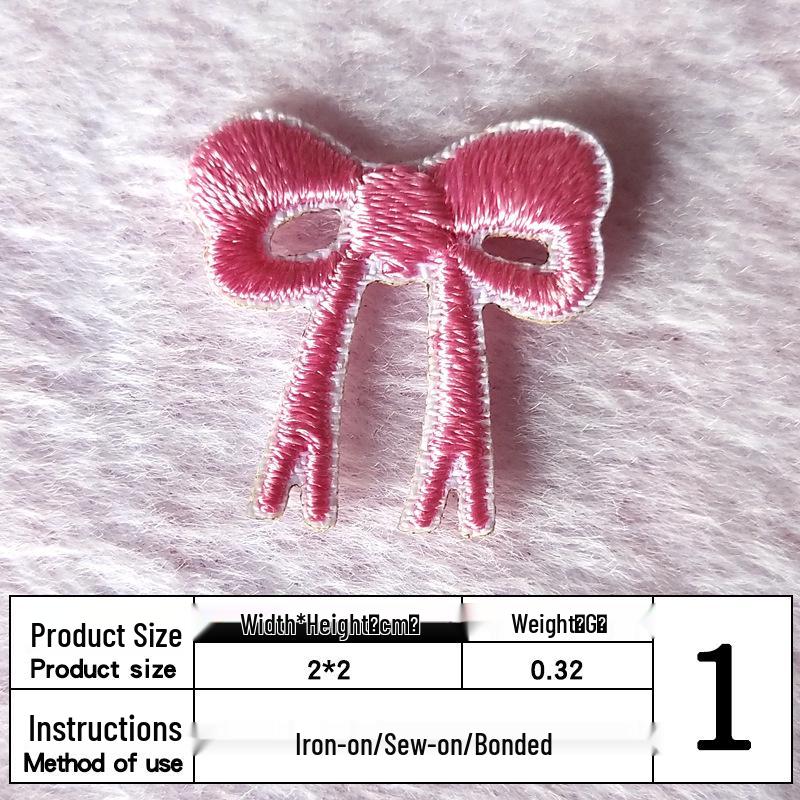 Small Cute Bow Embroidery Iron-On Cloth Patch for DIY Clothing & Accessories