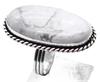 Howlite Natural Gemstone Ethnic Antique Design Ring US Size-6.75 A299