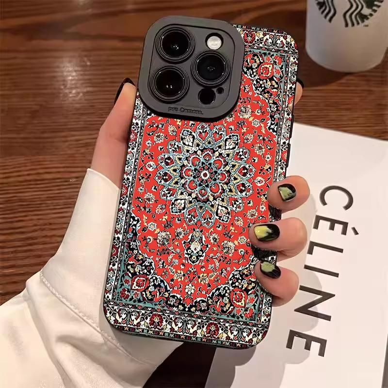 

Чехол для телефона с цветочным узором в персидском стиле для iPhone 17 Pro 16 15 Plus 14 13 12 11 Pro Max XS XR 17Air 16E Мягкий силиконовый чехол iPhone X