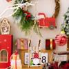 Handcrafted Wooden Sled with Dwarf Ornament Easy Hanging Festival Home Decoration Christmas Party Supplies