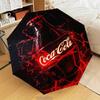 Coca-cola Artwork Design Umbrella Folding Umbrella, Automatic Umbrella 8-Frame for Travel, Camping Use Gift for Halloween Christmas