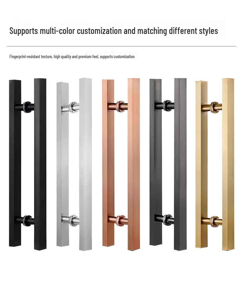 Black Offset Axis Anti-theft Door Lock with 304 Stainless Steel Handle for Wooden Entrance Doors