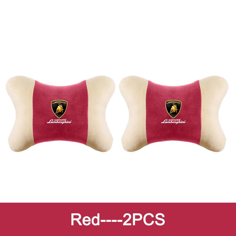 New 2pcs Soft Headrest Cushion for Seat Relaxation & Fatigue Relief For Lamborghini Urus Huracan Aventador Premium Keyring AA11