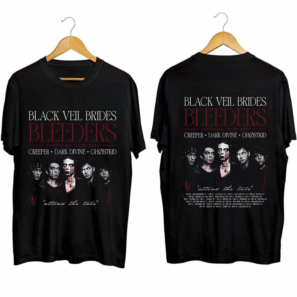 Black Veil Brides 2024 Tour Shirt Black Veil Brides Band Fan Shirt S