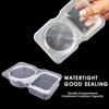 Disposable Dual Compartment Sauce Containers Plastic Portion Cups with Lids for Condiments and Dips Suitable for Food Service and Takeout