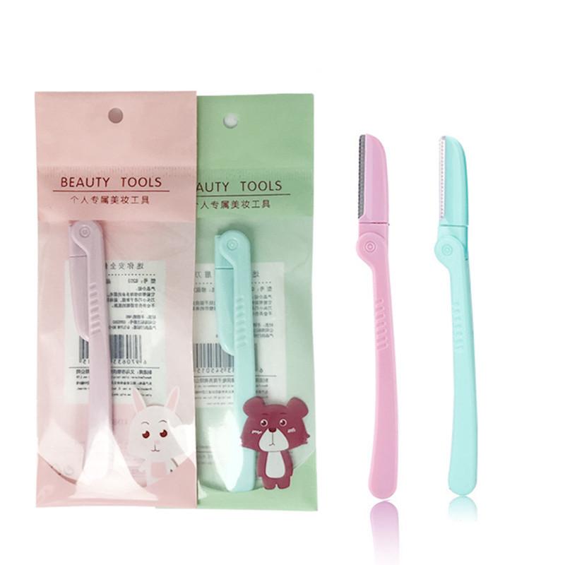 

Бритва для бровей Триммер для лица Удаление волос Бритва Красота Макияж Инструменты (Случайный цвет)