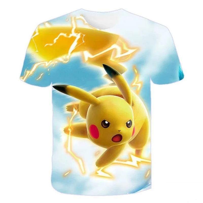

2026 Pocket Monsters T-shirt Cartoon Baby Boys and Girls Short Sleeved Summer Clothing Pikachu Cartoon Pocket Monsters T-shirt 110