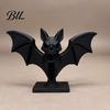Creative Halloween Gifts 3D Printed Bat Figurine, Gothic Black Sculpture, Spooky Durable PLA Statue Tabletop Ornament for Home Shelf Desk Decoration