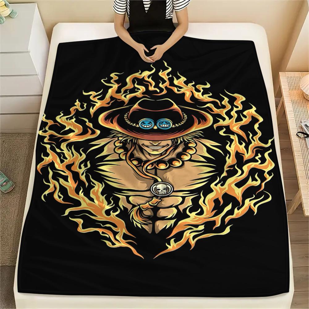One Piece character Print Flannel Blanket,High quality Comfortable for All Seasons,Home Decor,Warmth and Comfort,Perfect for Christmas Gifts