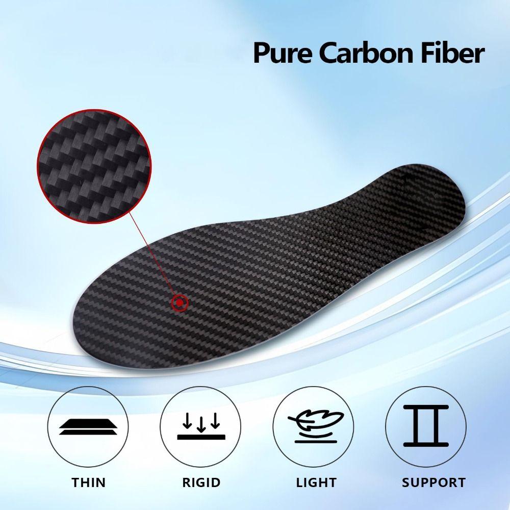 1 Paar Karbonfaser-Material Fußplatte Schuh-Einlage Stütz-Einlage Orthese Schuhsohlen Sportlich