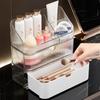 Makeup Organizer With Drawer Clear Cosmetic Storage Box Vanity Lipstick Skincare Organizer For Bathroom Makeup Storage Organizer