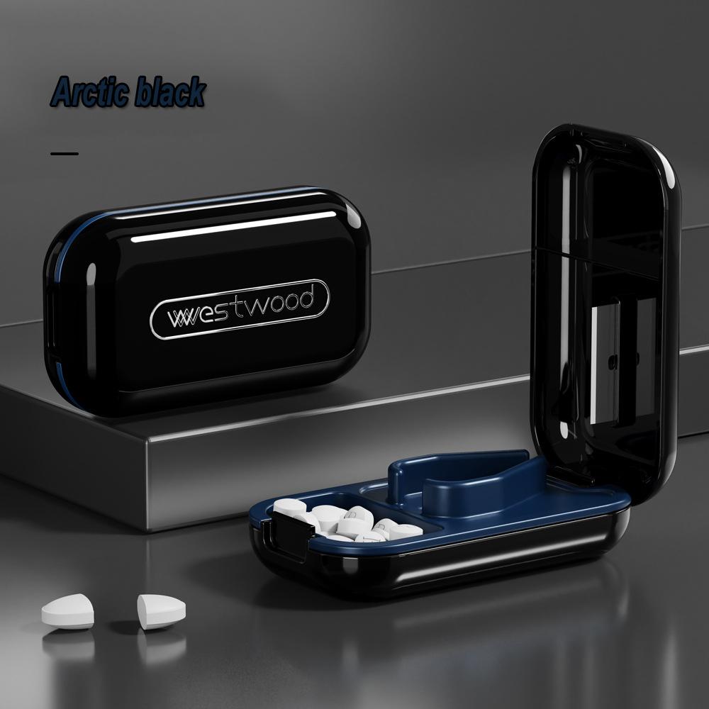 Pill Cutter Invisible Storage Box Portable 2 In 1 Mini Medicine Tablet Medicine Small Small Medicine Box Health Pills Case