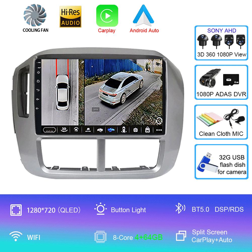 Android 14 Carplay Auto WIFI+4G For Honda Pilot 2006 2007 2008 Car Radio GPS Stereo Multimedia Video Player 2din Head Unit Audio