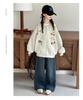 2025 Girls' Stylish Hooded Fleece-Lined Coat for Autumn/Winter