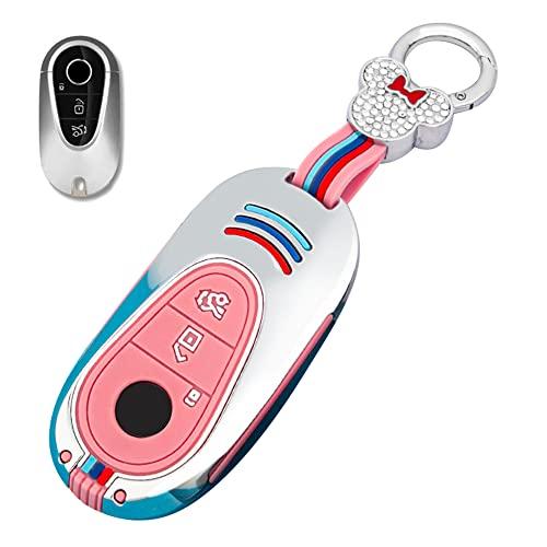 

[LETINGFAR] Чехол для ключа для Mercedes Benz Чехол для смарт-ключа Крышка ключа Цинковый сплав Силикон Хорошее на ощупь 3 кнопки Эксклюзивный дизайн MAYBACH Mercedes Benz S