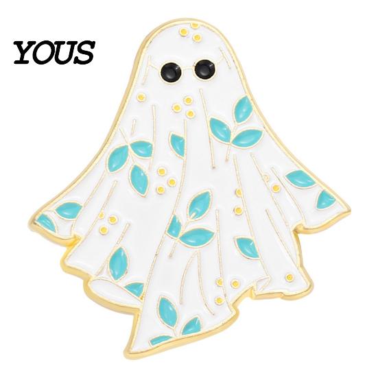 Halloween Pin Ghost Enamel Brooch, Cute Brooch Pin, Cartoon Funny Fashion Little Trendy Accessories for Bag Jacket Backpack Hat Pant Clothes