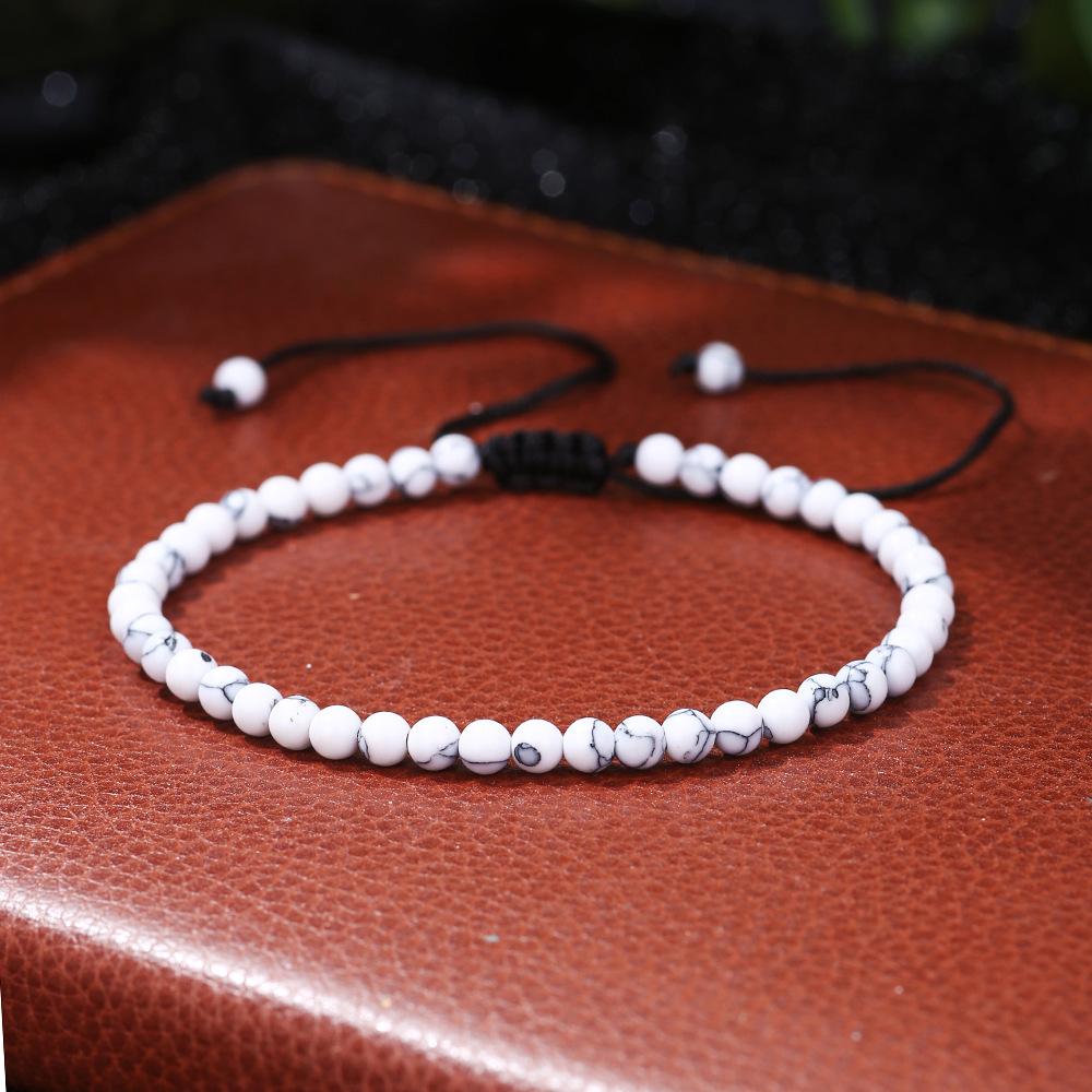Minimalist 4mm/6mm Braided Stone Bracelet Men Women Volcanic Rock Obsidian Tiger Eyes Beads Meditation Braclet Leisure Pulseira