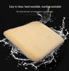 Winter Rabbit Fur Wool Heated Car Seat Cushion - Non-slip, Warm, for Single Seat with Small Waist Support