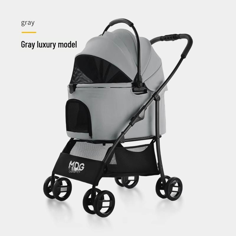 Luxury Detachable Lightweight Pet Stroller for Cats and Dogs - One-Button Folding Hand-Push Design M3 Stroller