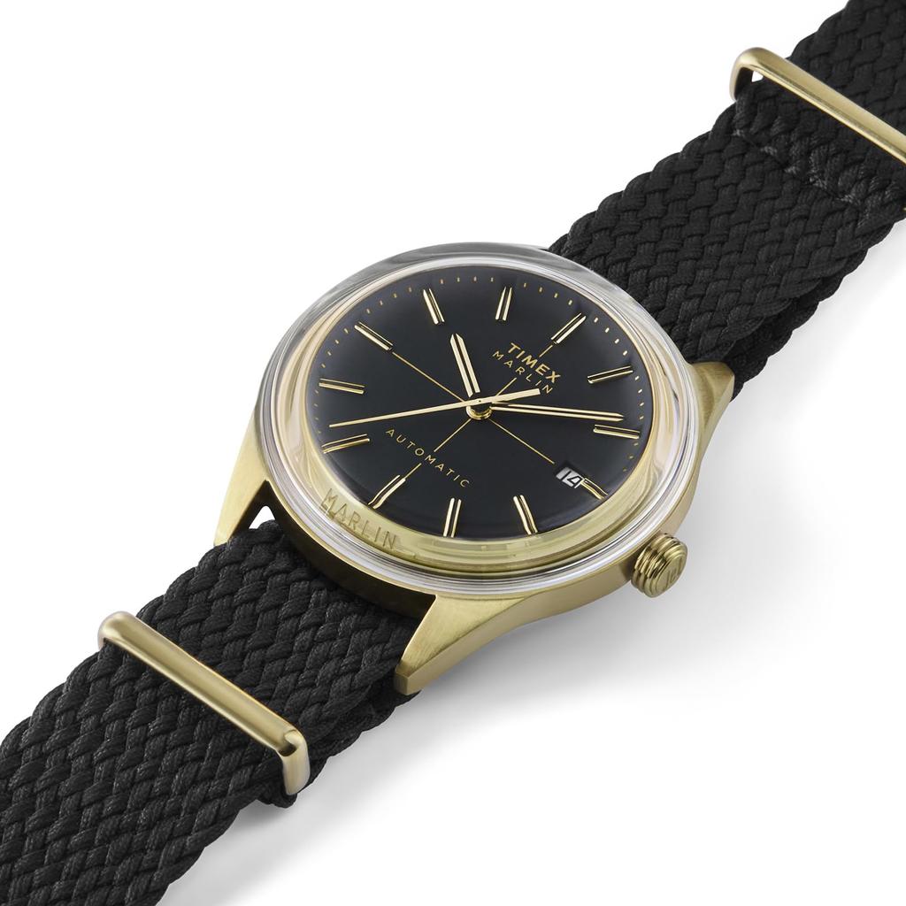 TIMEX Marlin Jet Automatic Watch 50m Water Resistant Plastic Black Dial TW2Y24300 Unisex