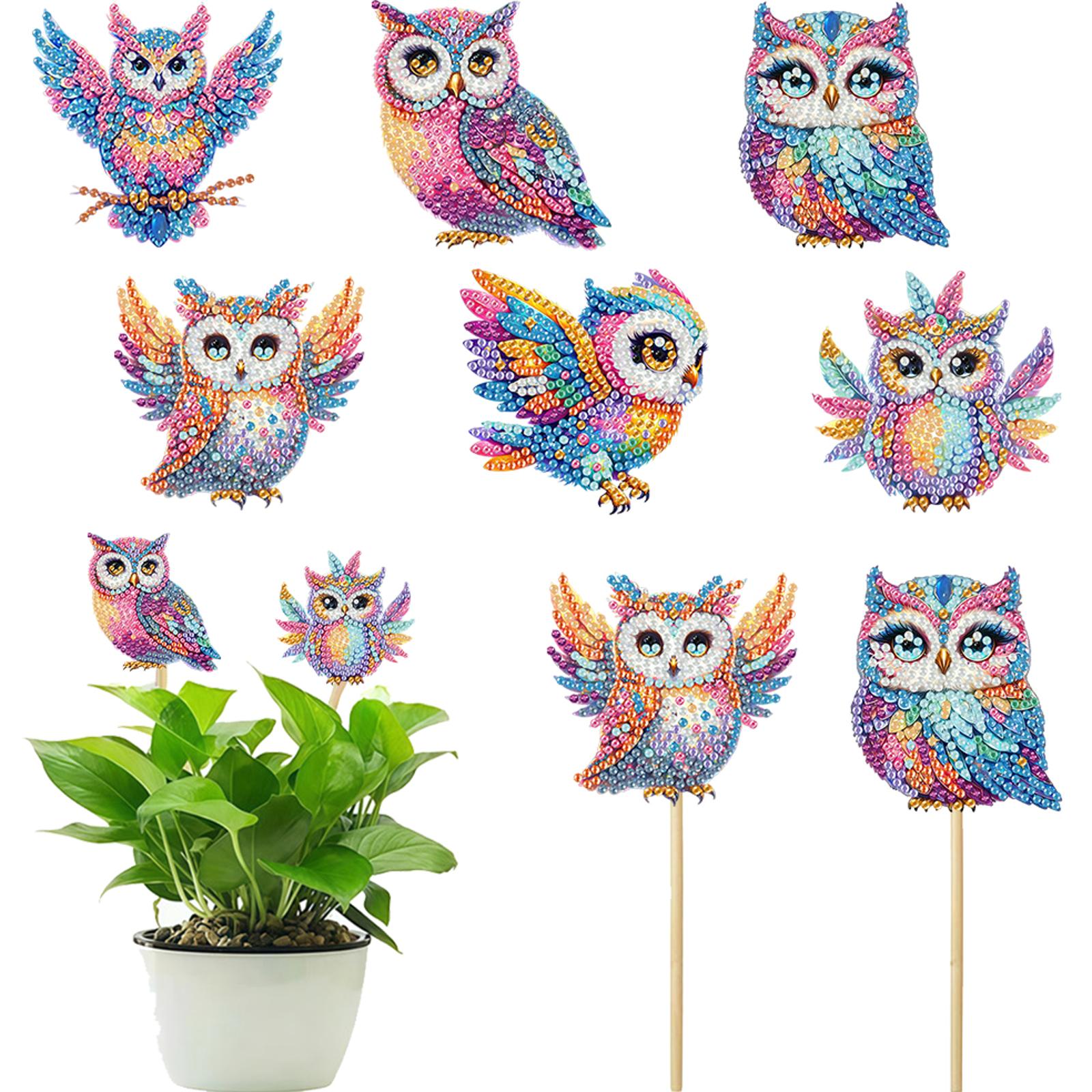 

6Pcs Animal Stakes Diamond Painting Kits Diamond Art Garden Decor Kits Diamond Art Craft Kits for Beginners
