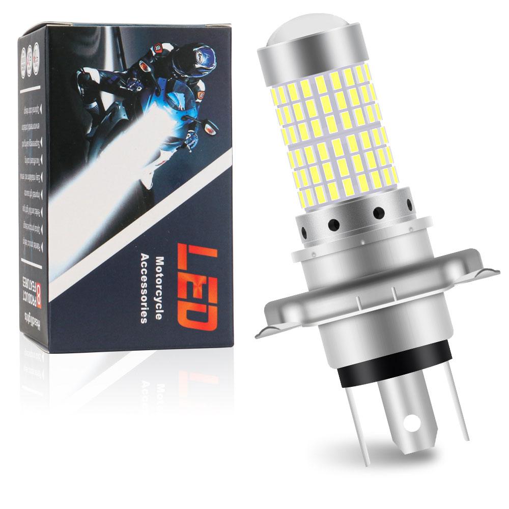1pcs Motorcycle Headlights H4 P15D BA20D LED Bulbs DRL Bright Plug and Play 12V White Hi Lo Lamp Scooter Accessories