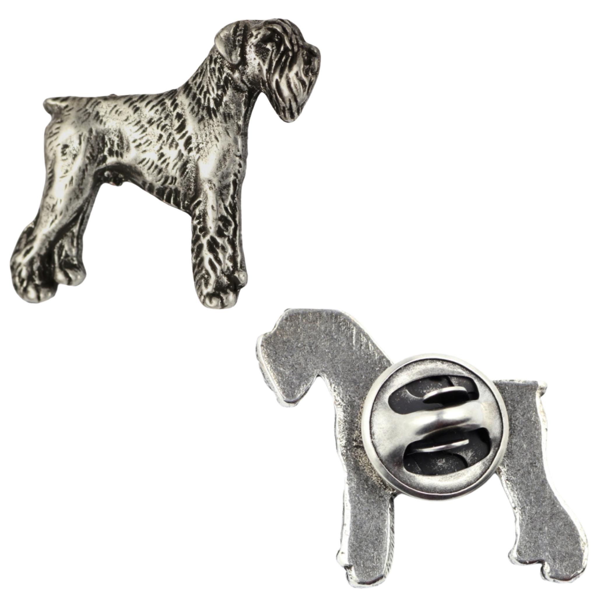 

Schnauzer - Dog brooch in a gift box, elegant pin, lapel pin for Art-Dog brand jacket срібний