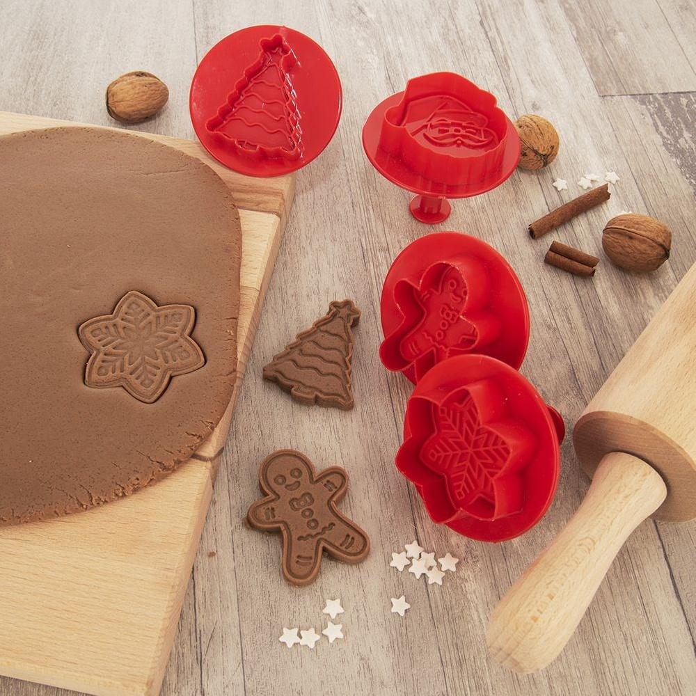4x Wykrawacze Świąteczne Foremki Cukiernicze Wykrawania Ciastek Ciasteczek