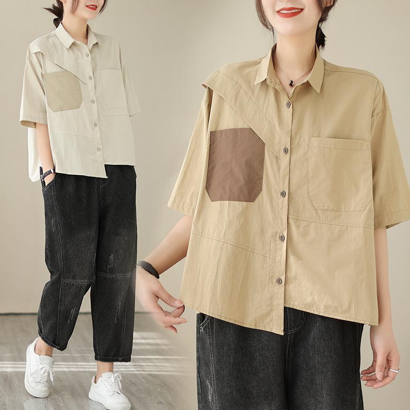 

Dimanaf 2025 Плюс Размер Новые Женские Летние Свободные Рубашки Рубашки С Коротким Рукавом Повседневные Базовые Однотонные Топы Футболки Винтаж M чёрный