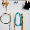 9pcs Adhesive Jewelry Display Hanging Earring Necklace Ring Hanger Holder Packaging organizer Display Rack Sticky Hooks